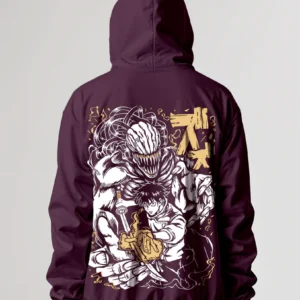 Yuta & Rika Oversized Hoodie - Wine